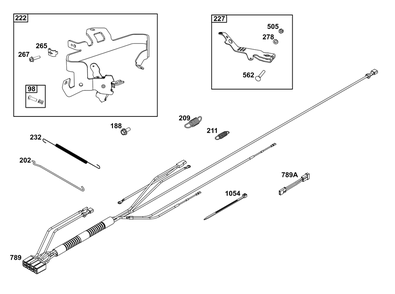 Controls Group Diagram and Parts List for 613777-0015-J1 400000 - 699999 Briggs and Stratton Engine